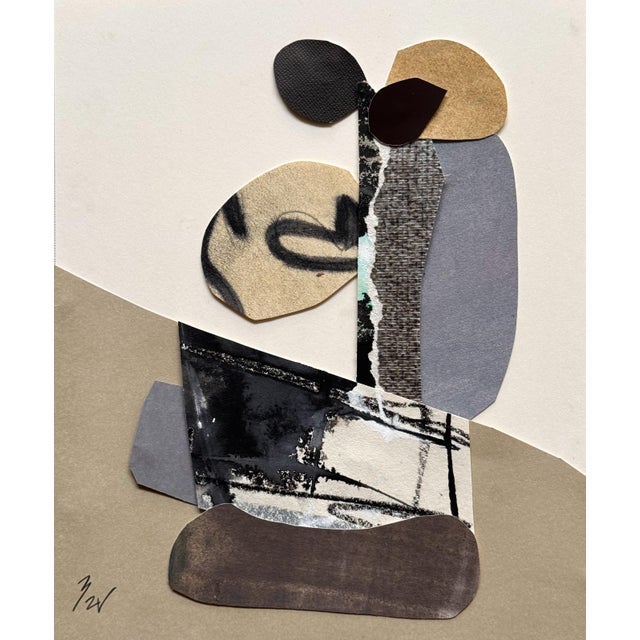 2020s "Vessel 6" Original Mixed-Media Framed Collage on Paper by Zac Woodiel For Sale - Image 5 of 11