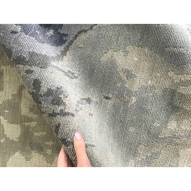 Modern Contemporary Abstract Kusafiri Eskayel Natural Silk Rug by Doris Leslie Blau For Sale - Image 3 of 8