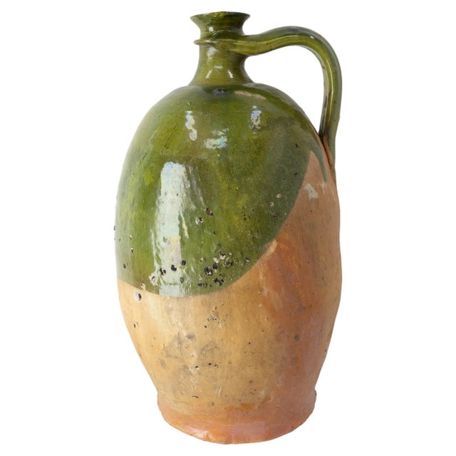 Green 19th Century Provencal Terracotta Oil Jar with Green Glaze For Sale - Image 8 of 8