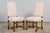 Antique French Louis XIII Style Os De Mouton Oak Dining Chairs in Blush Pink Stripe - Set of 6 For Sale In New York - Image 6 of 17