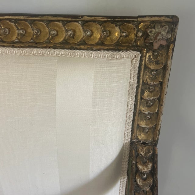 19th Century Antique Painted Gustavian Swedish Neoclassical Style Giltwood Settee For Sale - Image 5 of 12