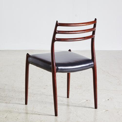 Rosewood Model 78 Dining Chairs by Niels O. Møller for J.L. Møllers, 1960s, Set of 6 For Sale - Image 3 of 10