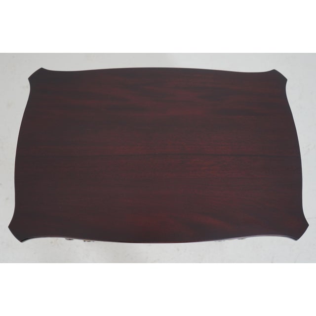 Lexington Mahogany 4 Drawer Custom Lowboy For Sale - Image 9 of 18