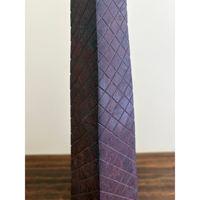 Vintage Neoclassical Metal Garden Obelisk For Sale - Image 10 of 11