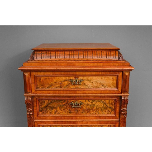 Gründerzeit Office Desk in Walnut, 19th Century For Sale - Image 17 of 18