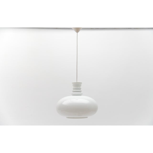White Milk Glass Ceiling Lamp from Peill & Putzler, 1960s For Sale - Image 13 of 13
