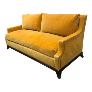 Adeeni Design Group LPB Knoll Velvet Sofa For Sale