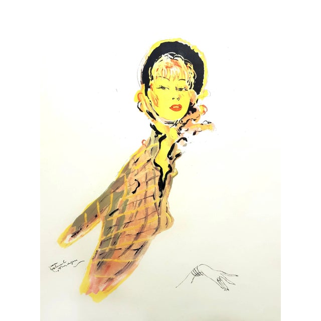 Domergue - Parisienne - Original Signed Lithograph 1956 For Sale
