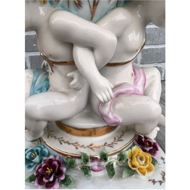 Antique Karl Richard Klemm Style Porcelain Centerpiece Vase For Sale In Chicago - Image 6 of 9