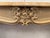Louis xv style natural stone fireplace two fluted, curved jambs arched frieze decorated with a relief sculpture very high-...