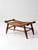 Mid-Century Modern Vintage Early American Rush Seat Bench Stool For Sale - Image 3 of 17