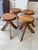 Brown S28 Stools by Pierre Chapo, 1970, Set of 4 For Sale - Image 8 of 8