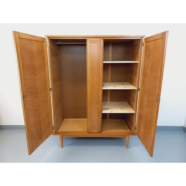 Vintage Oak Wardrobe, 1960s For Sale - Image 11 of 17