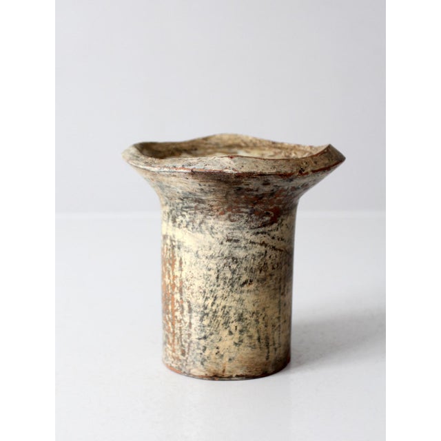 Vintage Handmade Studio Pottery Candle For Sale - Image 9 of 17