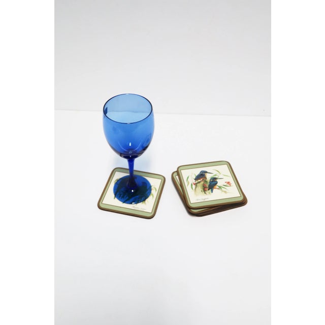 Glass Blue French Wine Glasses From France, Set of 3 For Sale - Image 7 of 10