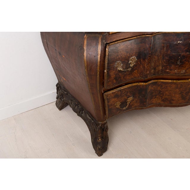 Black 18th Century Swedish Rococo Chest of Drawers For Sale - Image 8 of 14