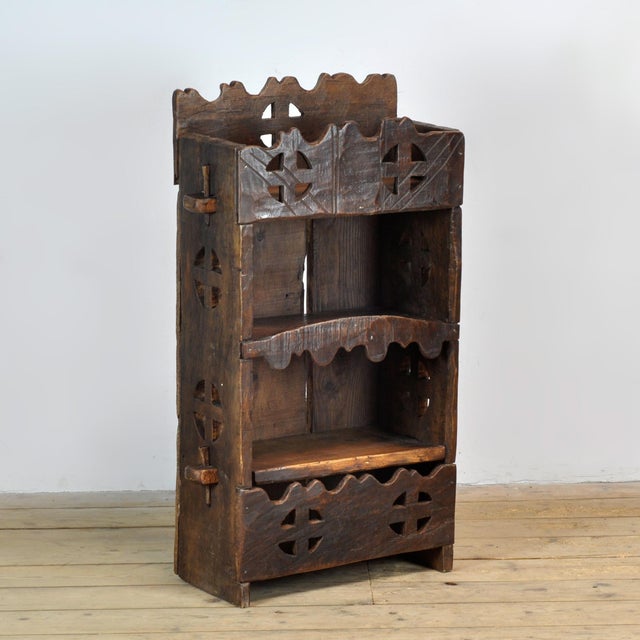 Vintage Folk Art Romanian Cabinet, 1950 For Sale - Image 12 of 12