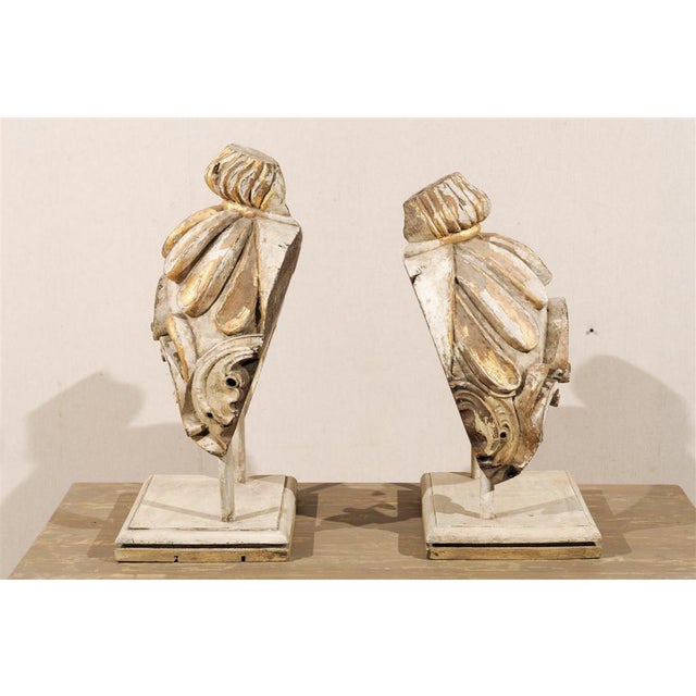 19th Century Italian Painted & Gilded Wood Fragments - A Pair For Sale - Image 10 of 12