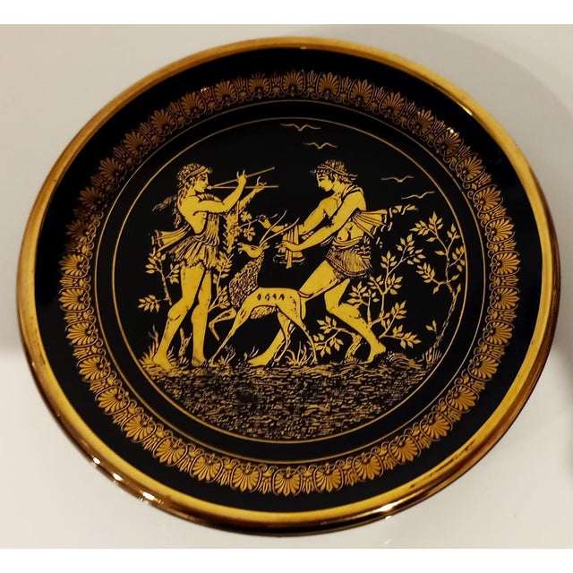 Vintage Victorian Plate with 24K Gold, 1920 For Sale - Image 4 of 10