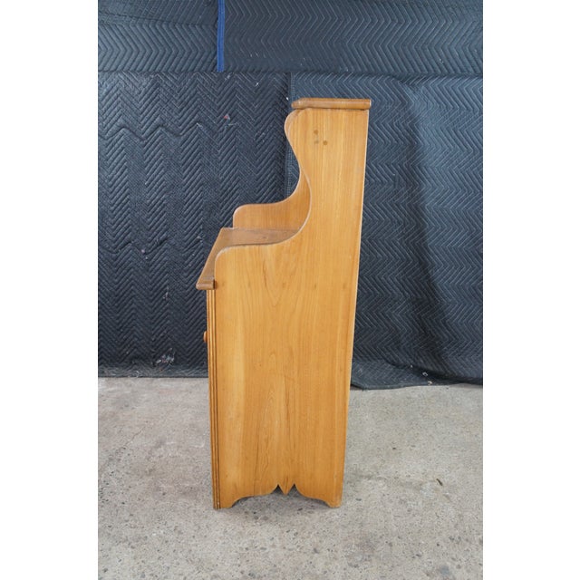 Antique Oak Country Farmhouse Dry Sink Drybar Washstand Cabinet Stand For Sale - Image 9 of 11