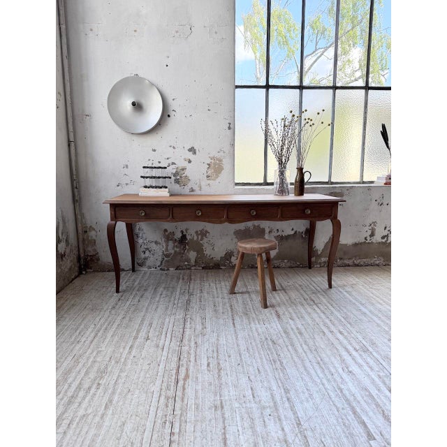 Wood Vintage Oak Console Desk, 1960s For Sale - Image 7 of 18