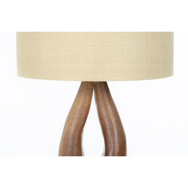 Vintage Lamp in Brown Ceramic, 1950 For Sale - Image 6 of 11