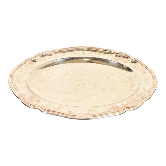 Tiffany & Co. Antique English Victorian Silverplate Serving Tray For Sale