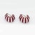 Tiffany and Co. Vintage 1980s Tiffany & Co Red Enamel Earrings Sterling Silver Shrimp Clip On For Sale - Image 4 of 5