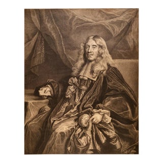 N. Lambert Seigneur de Thorigny: 17th C. Engraved Portrait After Largillière, 1698 For Sale