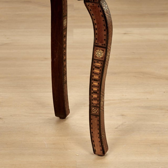 Antique Moroccan Foldout Inlaid Game Table For Sale - Image 13 of 16