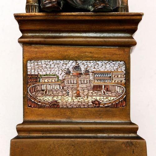 Sculpture Saint Peter in Bronze with Micromosaic For Sale - Image 6 of 10