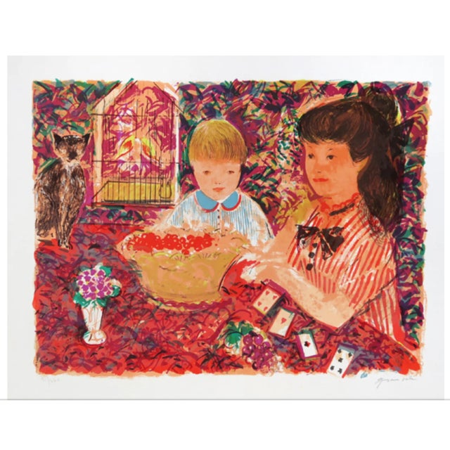 Mid-Century Modern 1960s Emilio Grau Sala Card Game Lithograph For Sale - Image 3 of 3