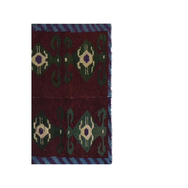 1960s Vintage Wool Turkish Tulu Rug 4'4'' X 5' For Sale - Image 4 of 11