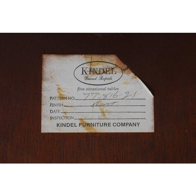 Kindel Mahogany Brass Gallery Pedestal Stand or Table For Sale - Image 10 of 10