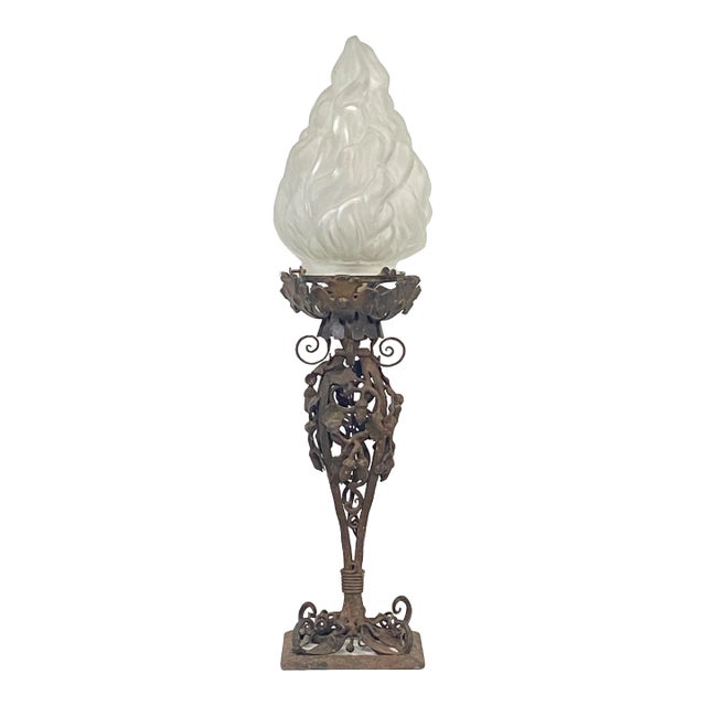 Late 19th / Early 20th Century French Art Nouveau Table Lamp For Sale