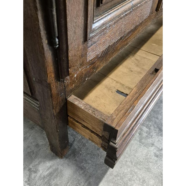 Small Oak Community Cupboard For Sale - Image 9 of 10