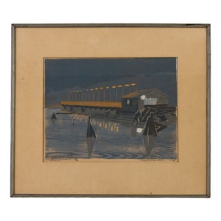 Roland Dufström, Sorteringsverket 13/20, 1963, Woodblock Print For Sale