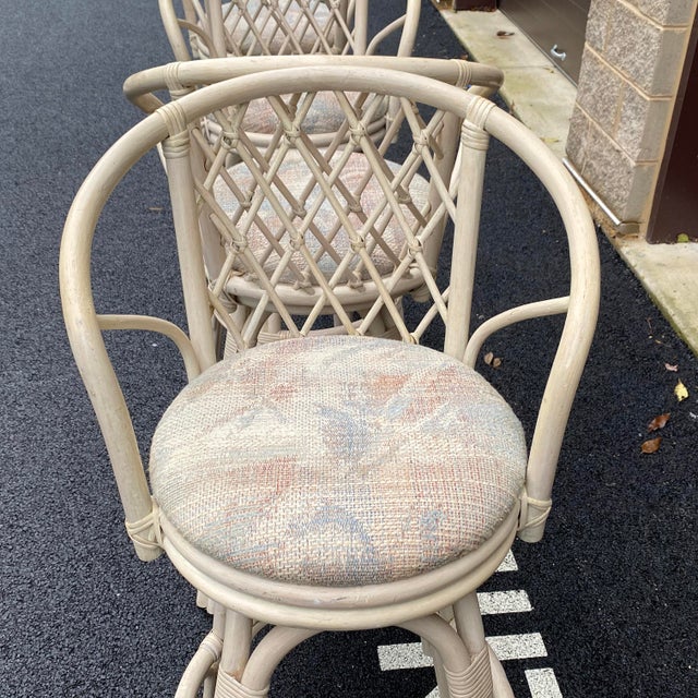 Rattan Swivel Bar Stools Set of 4 Chairish