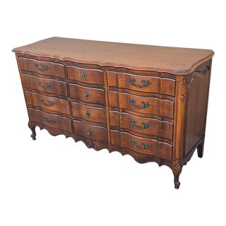 1980s French Provincial 12 Draw Dresser Chest For Sale
