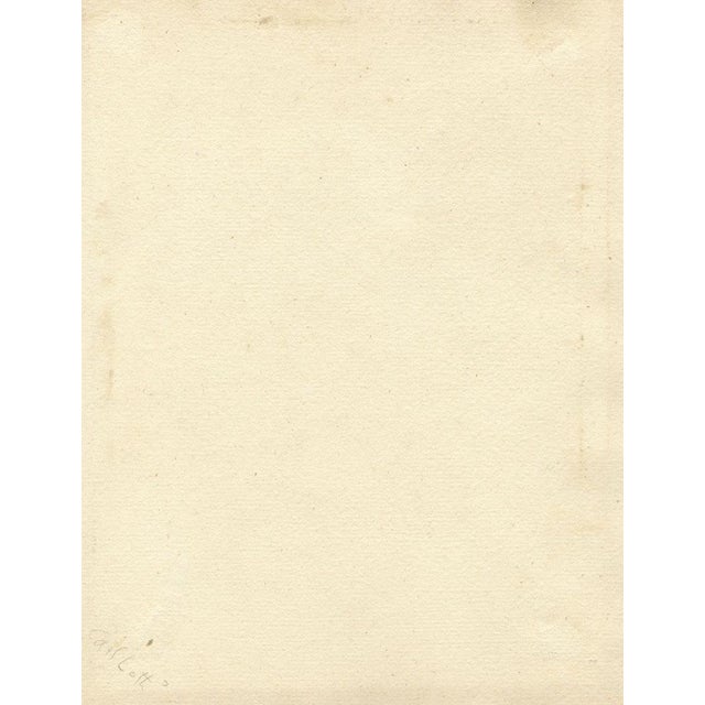 Rock Cave Dwellings with Spearsmen, Early 19th Century, Grisaille Wash Drawing For Sale - Image 3 of 7