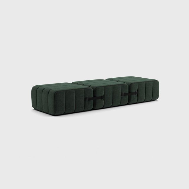 Not Yet Made - Made To Order Curt Modular Set - Flexible Bench - Dama - 0061 (Dark Green) by Ambivalenz, Set of 3 For Sale - Image 5 of 5