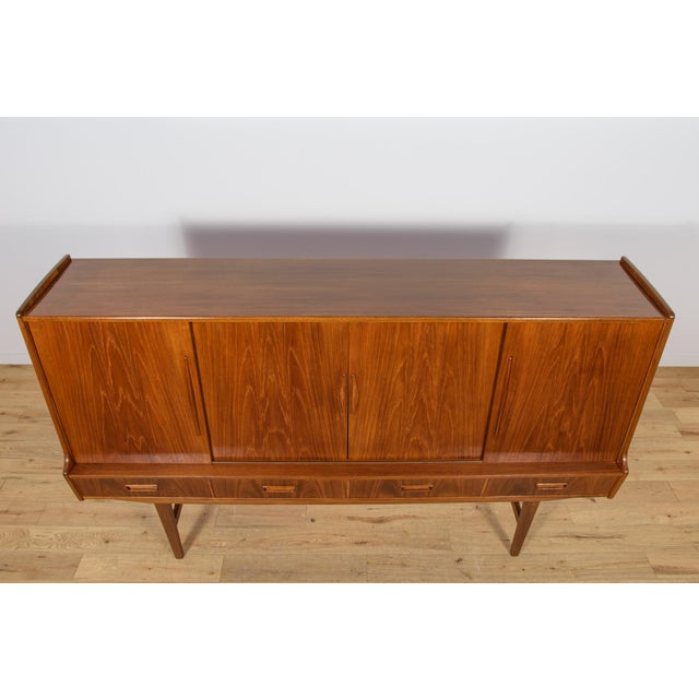 1960s Mid-Century Modern Teak High Sideboard from Farso Mobelfabrik, Denmark, 1960s For Sale - Image 5 of 18