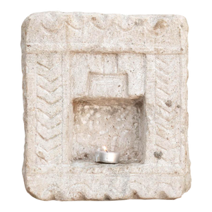 Bleached Carved Stone, Temple Antique Niche