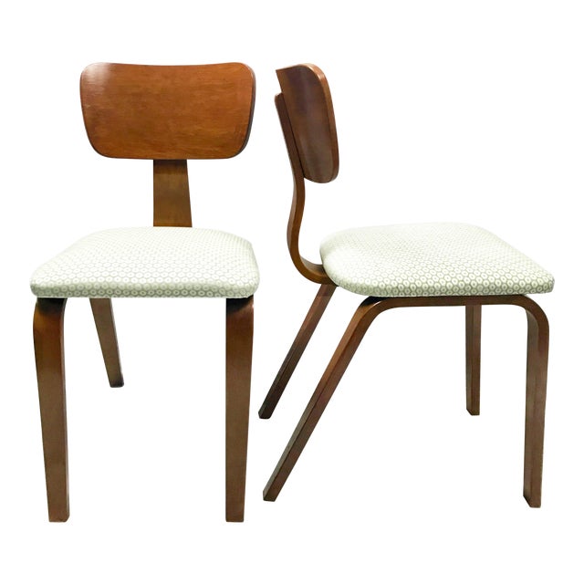 Joe Atkinson Maple Bent Plywood Chairs for Thonet - a Pair ...