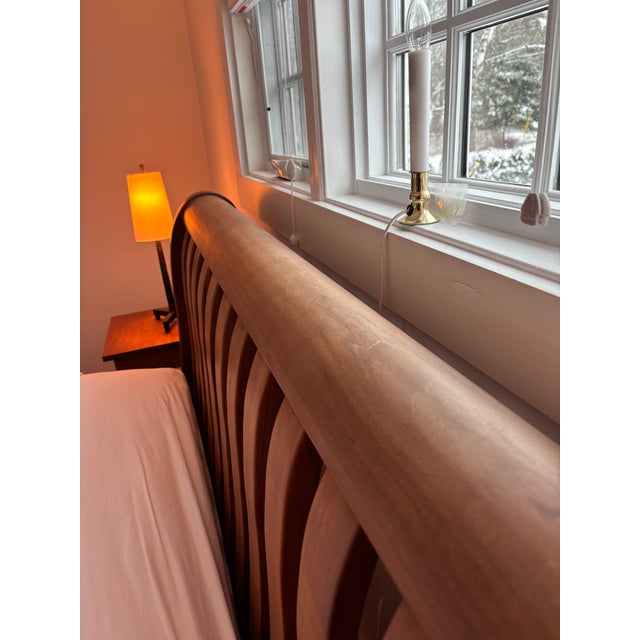 2000 - 2009 Rare Charles Shackleton Queen Sleigh Bed – Handcrafted Vermont Hardwood For Sale - Image 5 of 8