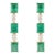 9.11cts Emerald Diamond Cocktail Earrings in 18k Yellow Gold - 2 Pieces For Sale