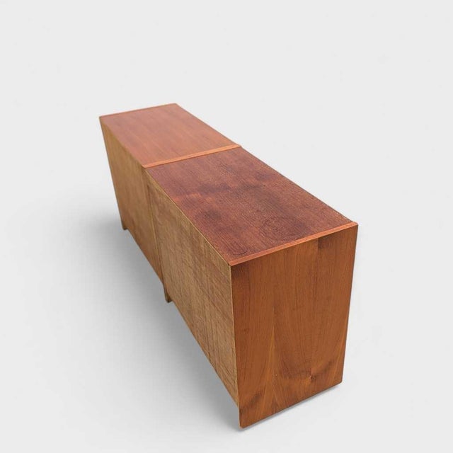 Mid-Century Modern Danish Lowboy Dresser, Two-Piece Credenza, 1960s For Sale - Image 16 of 18