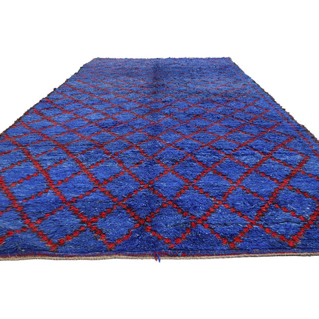 Mid-Century Modern Vintage Beni M'Guild Moroccan Rug, 06'08 X 13'09 For Sale - Image 3 of 10