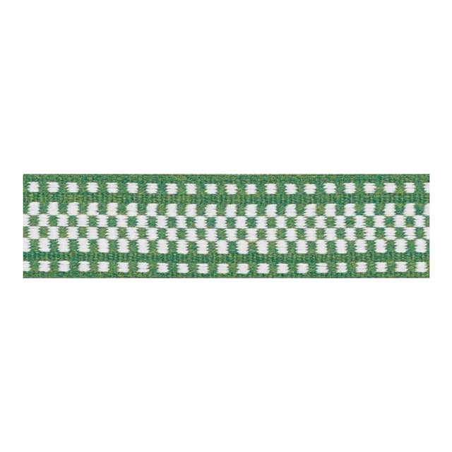 Schumacher Marta Tape Indoor/Outdoor in Green For Sale