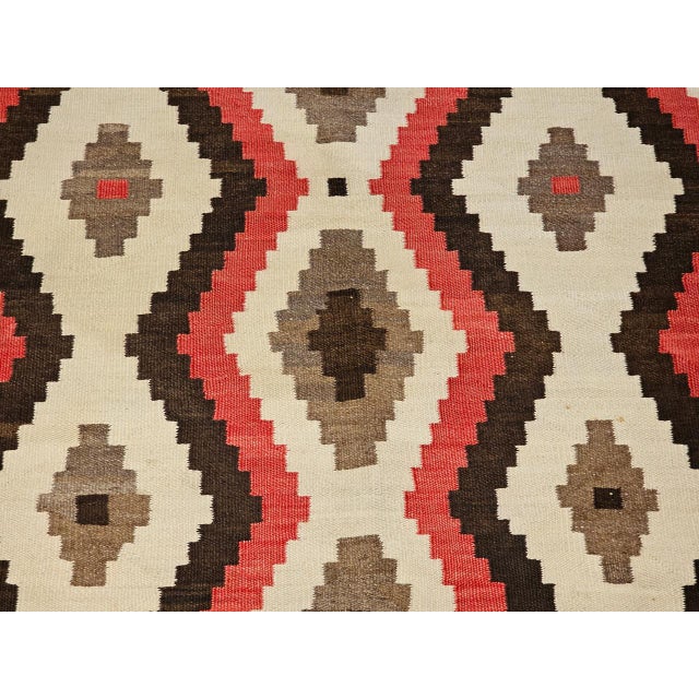 1900 - 1909 Vintage Native American Navajo Rug, Handwoven Wool, Eye Dazzler Pattern, 5x7 For Sale - Image 5 of 11